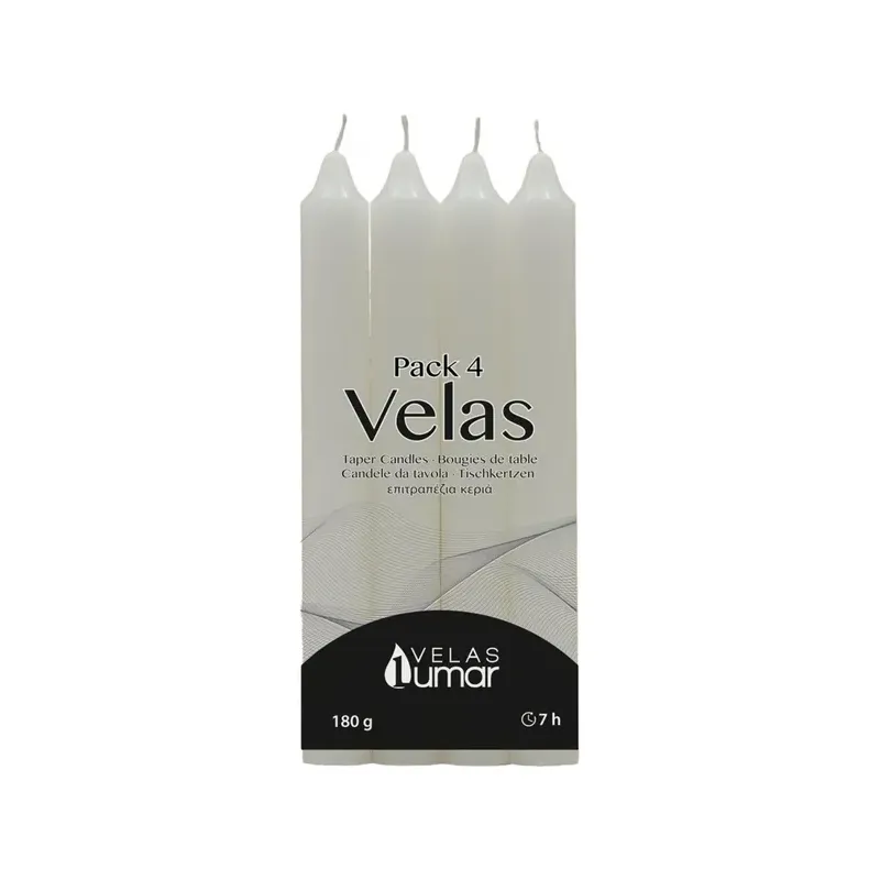 PACK 4 UNDS VELA BUJIA NARANJA 17 X