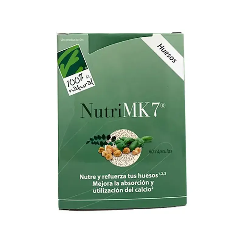 NUTRIMK7® CARDIO. Caja con 60 cápsulas de 90µg de vit. K2, omega 3 y vit. D3
