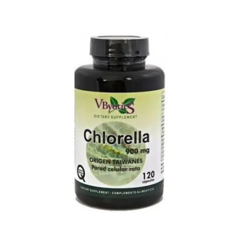 CHLORELLA 900 MG. 120 CAPSULAS ORIGEN COREANO PARED CELULAR ROTA