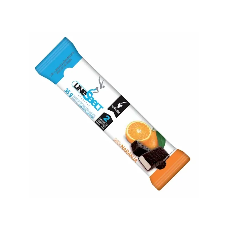 LINE SBELT NARANJA Envase de 24 barritas de 35 g cada una.