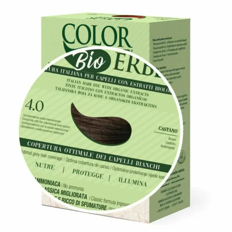 TINTE BIO CLASICO MEJORADO Nº 4.0 CASTAÑO NATUR ERBE