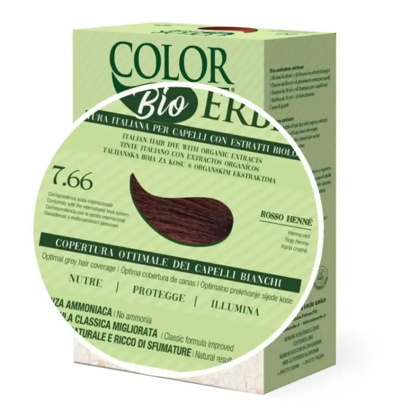 TINTE BIO CLASICO MEJORADO Nº 7.66 ROJO HENNA NATUR ERBE