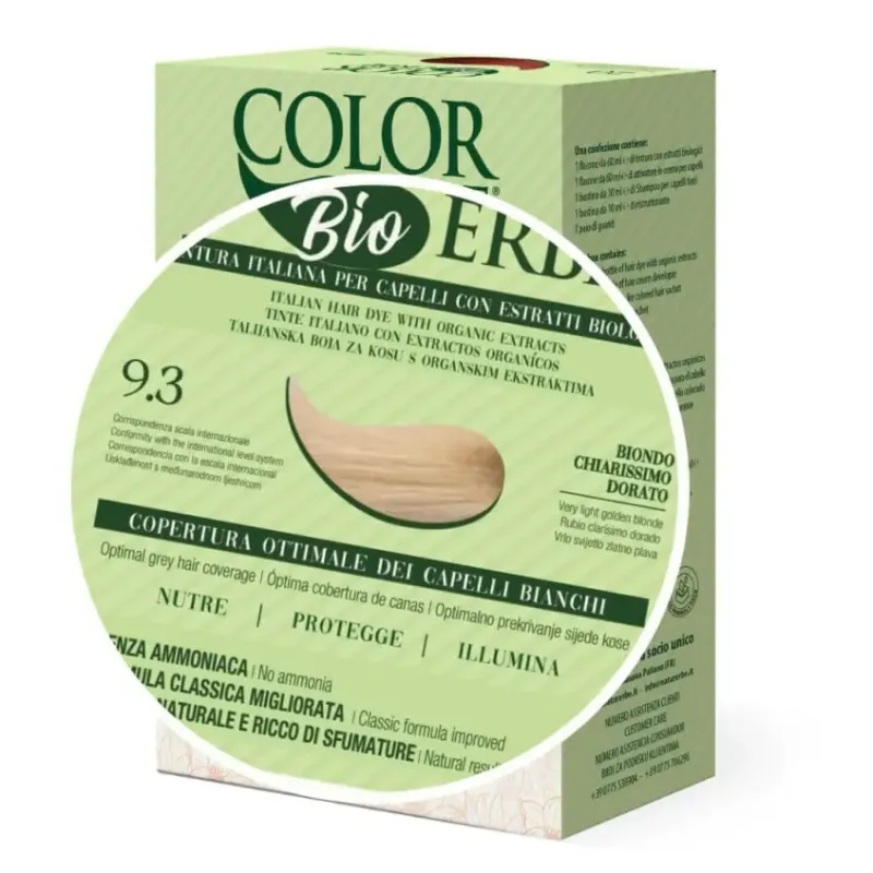 TINTE BIO CLASICO MEJORADO Nº 9.3 RUBIO CLARISIMO DORADO NATUR ERBE