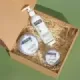 PACK GREEN SPLENDOR exfoliante facial + exfoliante corporal+ crema corporal hidratante.