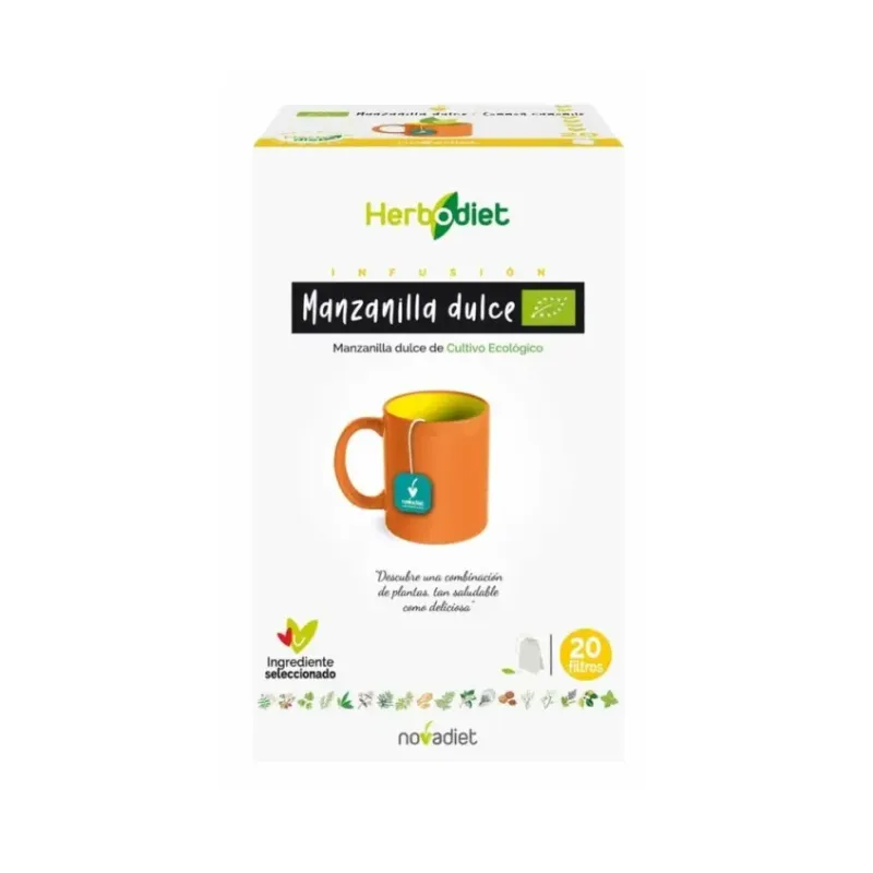HERBODIET MANZANILLA ECO Envase de 20 bolsitas filtro de 1,5 g cada una.