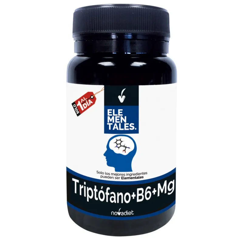 TRIPTOFANO+VIT B6+MG Envase de 30 cápsulas vegetales.
