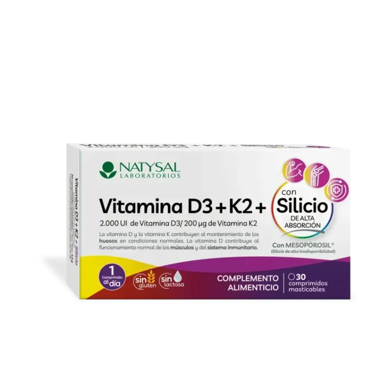 VITAMINA K2 + D3  (2.000 U.I.) + SILICIO 30 COMP.M