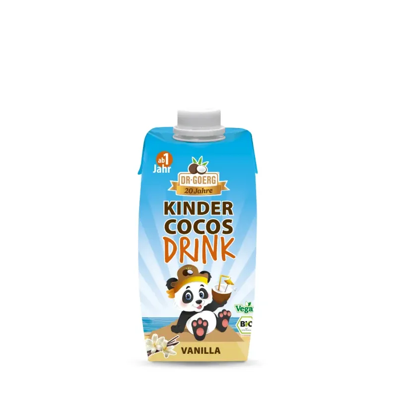 CAJA 15 UDS BEBIDA ECOLÓGICA DE COCO PARA NIÑOS SABOR VAINILLA 330ML