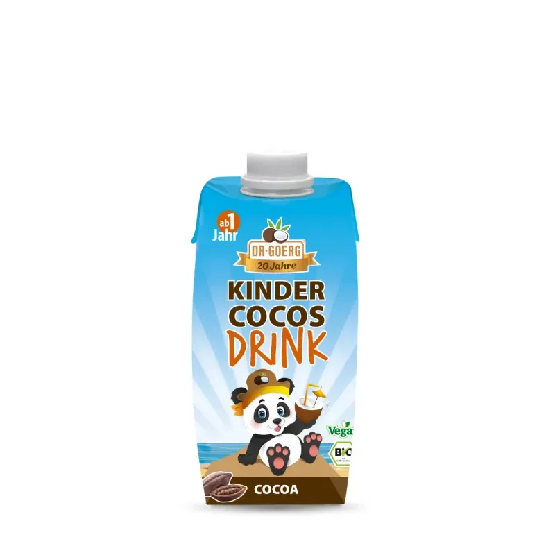 CAJA 15 UDS BEBIDA ECOLÓGICA DE COCO PARA NIÑOS SABOR CACAO 330ML