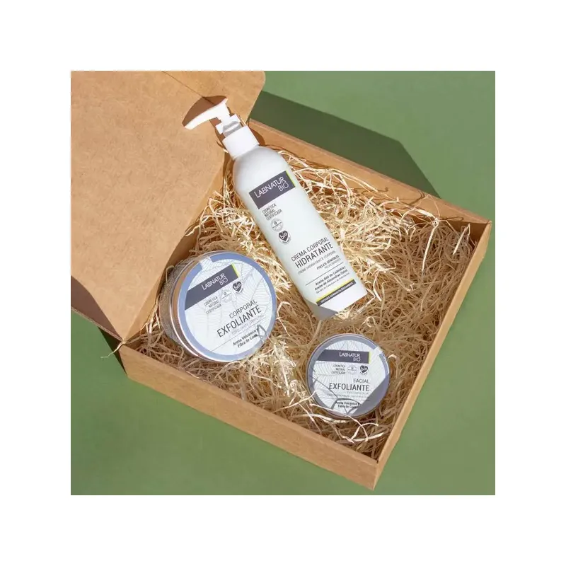 PACK GREEN SPLENDOR exfoliante facial + exfoliante corporal+ crema corporal hidratante.
