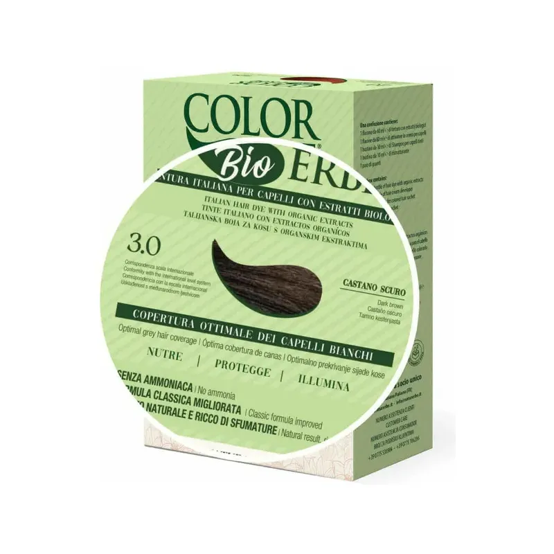 TINTE BIO CLASICO MEJORADO Nº 3.0 CASTAÑO OSCURO NATUR ERBE