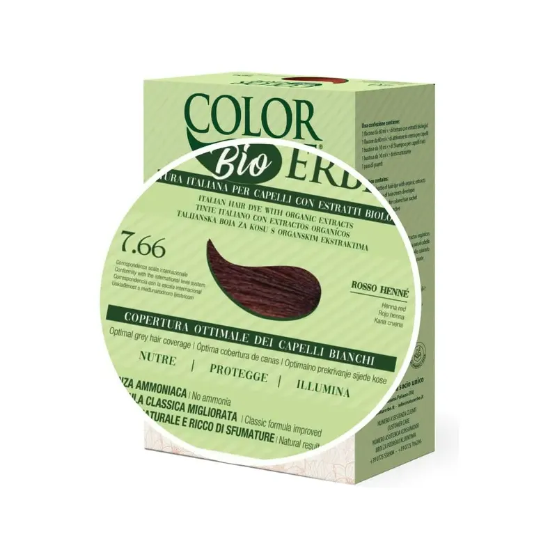 TINTE BIO CLASICO MEJORADO Nº 7.66 ROJO HENNA NATUR ERBE