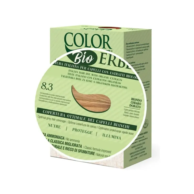 TINTE BIO CLASICO MEJORADO Nº 8.3 RUBIO CLARO DORADO NATUR ERBE