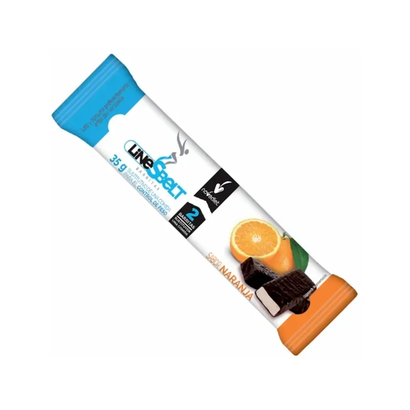 LINE SBELT NARANJA Envase de 24 barritas de 35 g cada una.