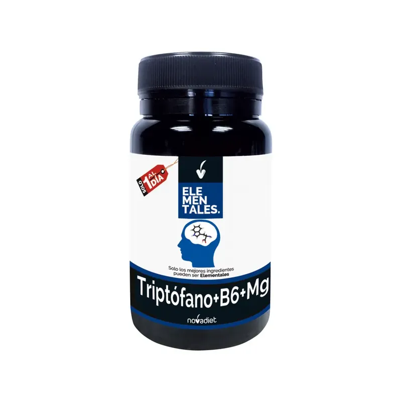 TRIPTOFANO+VIT B6+MG Envase de 30 cápsulas vegetales.
