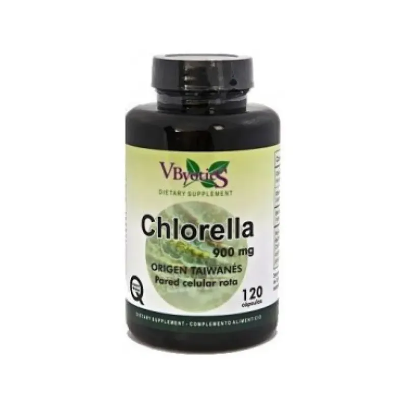 CHLORELLA 900 MG. 120 CAPSULAS ORIGEN COREANO PARED CELULAR ROTA