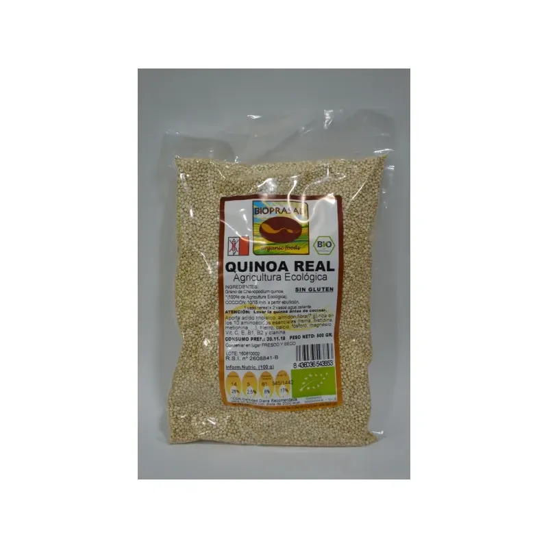 QUINOA BIO 500GR SIN LACTOSA/SIN GLUTEN OFERTA LOTE CADUCIDAD 30/03/27