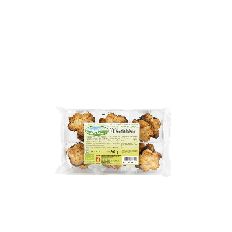Cocos con fondo de chocolate ECO 190 g