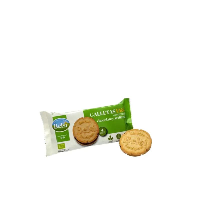 GALLETA RELLENA CHOCOLATE Y AVELLANA ECO 70 G