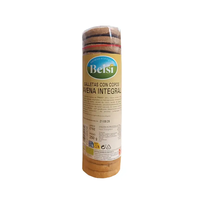 Galleta copos avena integral ECO 250 g