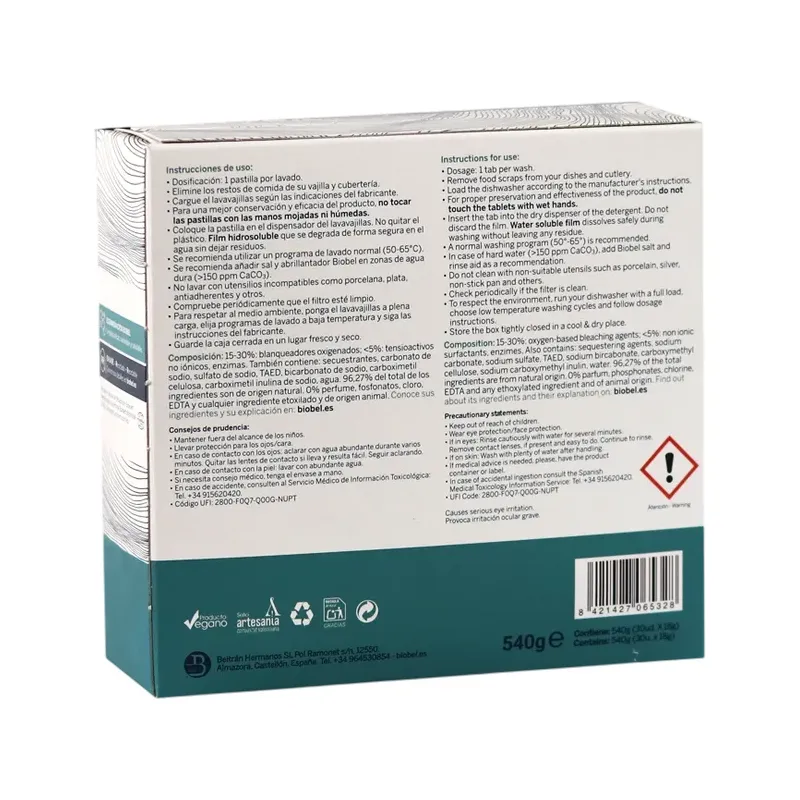 BIOBEL PASTILLAS LAVAVAJILLAS 30 UN