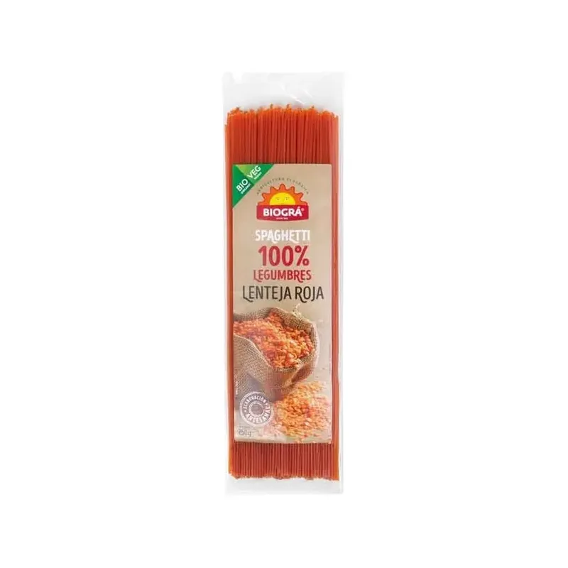 SPAGUETTI DE LENTEJA ROJA 250G
