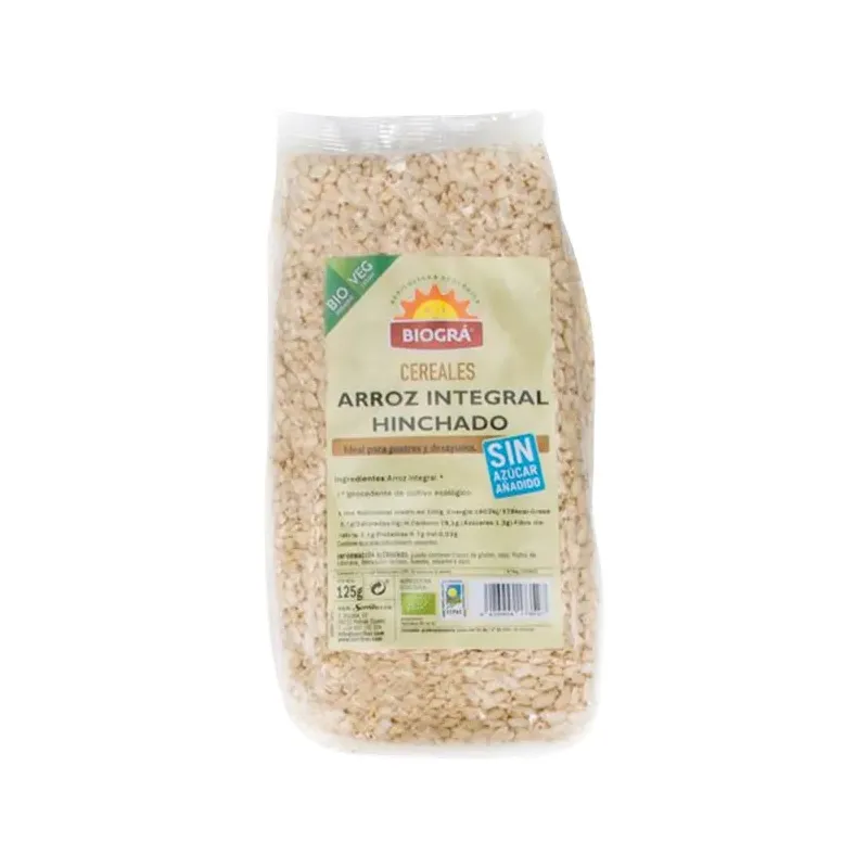 ARROZ INTEGRAL HINCHADO S/AZÚCAR Y