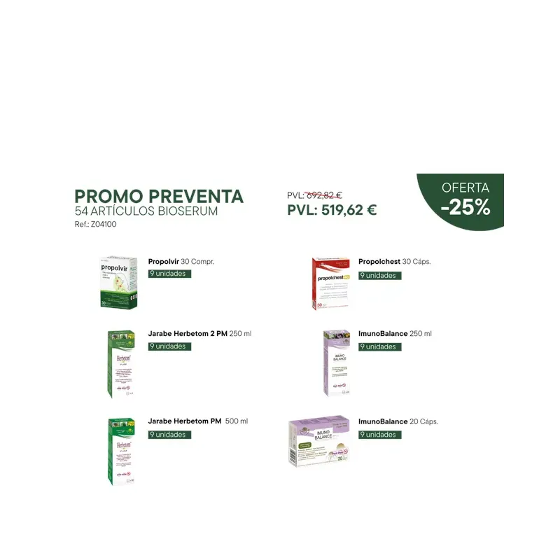 PROMO PREVENTA BIOSERUM (36 UNIDADES)