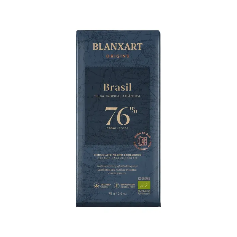 CHOCOLATE NEGRO ECOLÓGICO 76% CACAO BRASIL