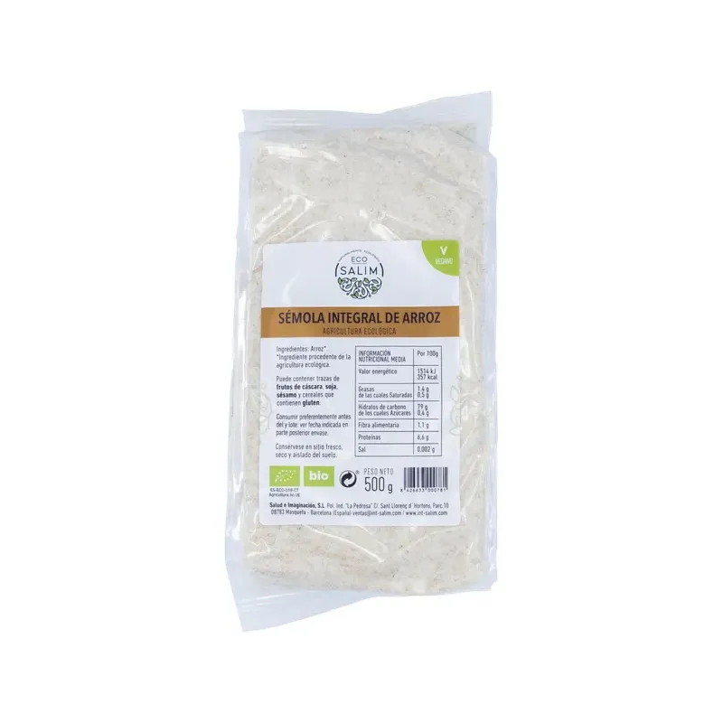 SEMOLA INTEGRAL DE ARROZ 500 G