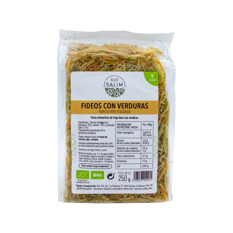 FIDEOS CON VERDURAS 250 G