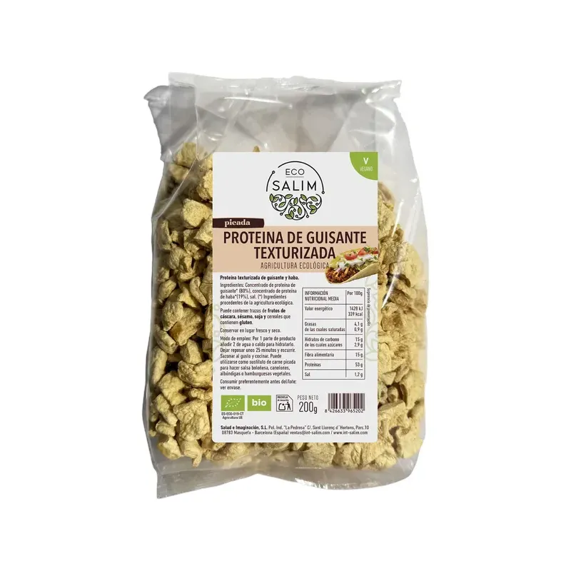 PROTEINA DE GUISANTE TEXTURIZADA PICADA ECO 200 GR