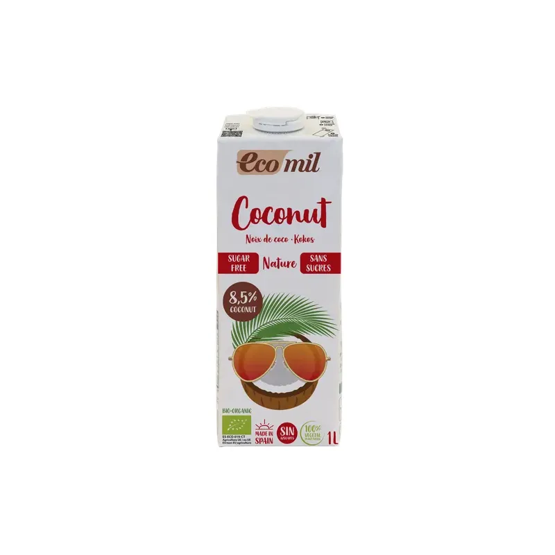 CAJA 6 UDS COCO NATURAL SIN AZÚCAR BIO 1 L