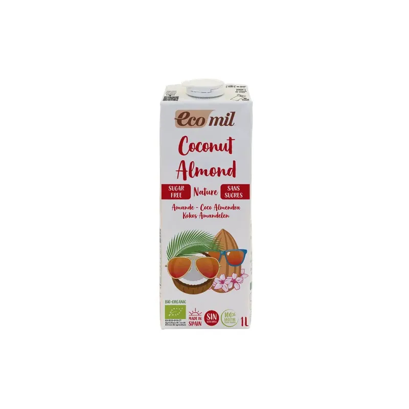 CAJA 6 UDS COCO Y ALMENDRA NATURAL SIN AZÚCAR BIO