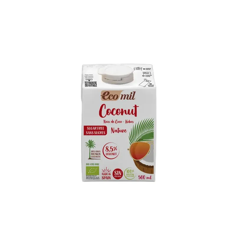 CAJA 6 UDS COCO NATURAL SIN AZÚCAR BIO 500 ML