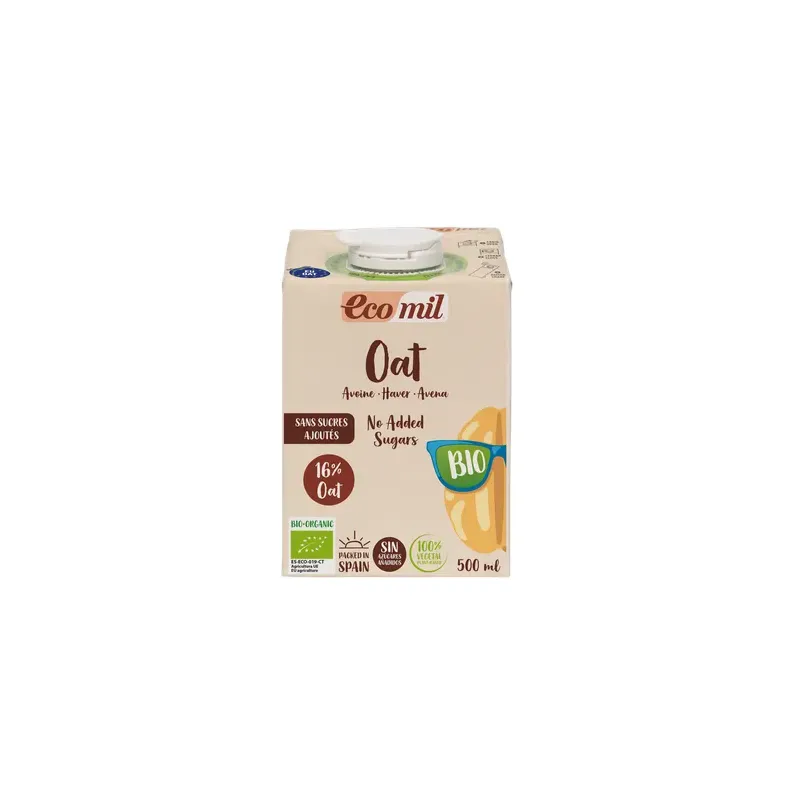 CAJA 6 UDS AVENA SIN AZÚCARES AÑADIDOS BIO 500 ML