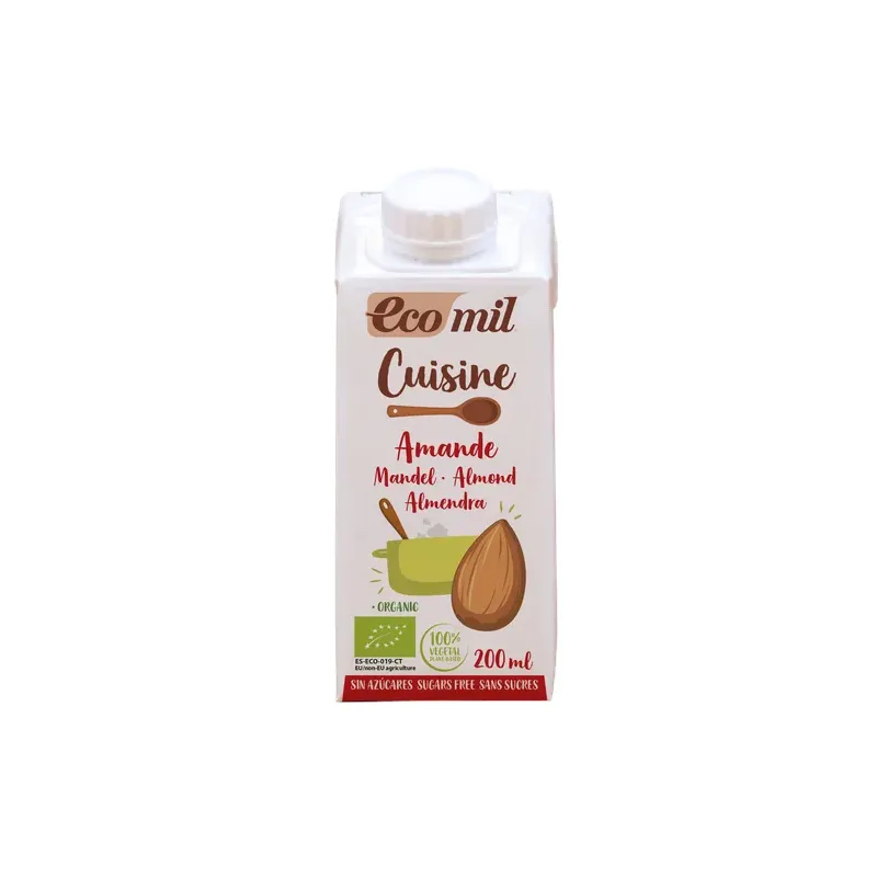 CREMA DE ALMENDRA NATURAL PARA COCINAR BIO 200 ML