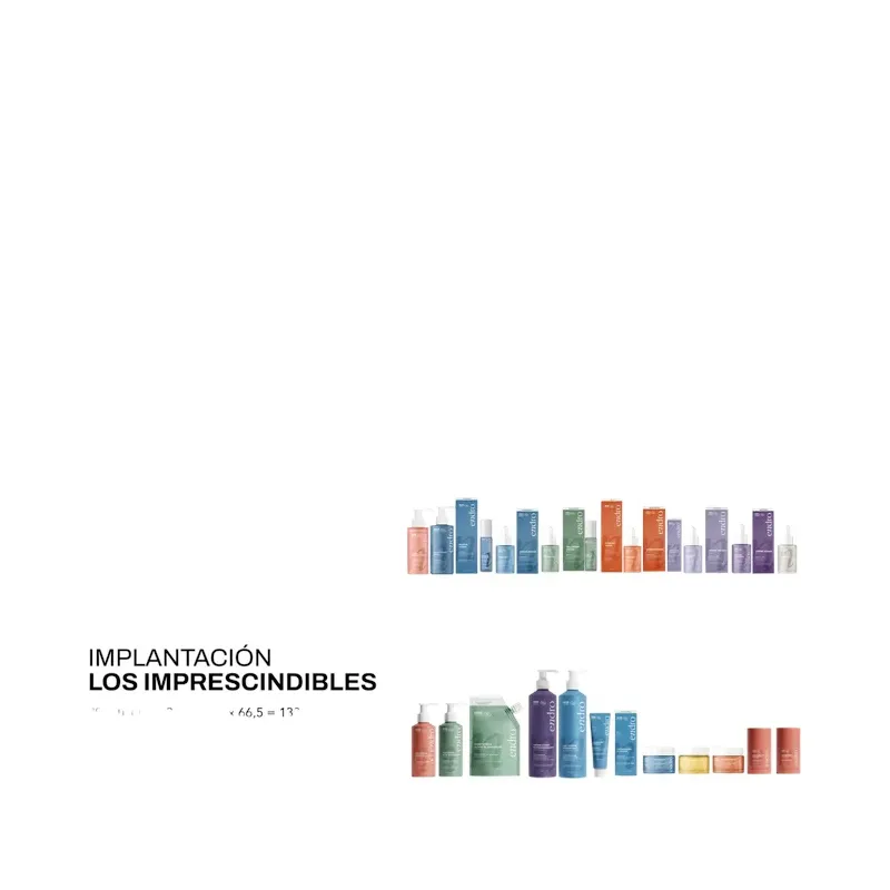 PROMO IMPLANTACIÓN LOS IMPRESCINDIBLES DE ENDRO (29 REFERENCIAS + 2 ESTANTES EXTENDIBLES)