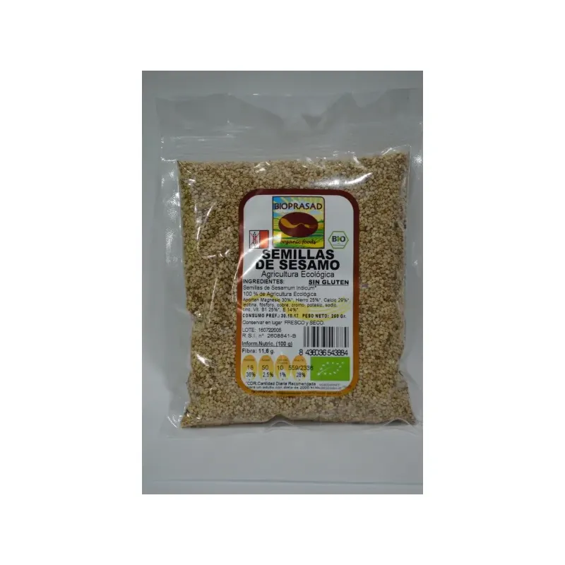 SEMILLAS SESAMO BIO 250 GR SIN GLUTEN / SIN LACTOSA OFERTA LOTE CADUCIDAD 30/12/26