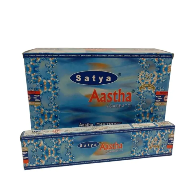 INCIENSO (SATYA) AASTHA 15G CAJA 12U Caja 12 unidades. SOLO SE VENDE POR CAJA