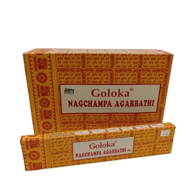 INCIENSO (GOLOKA) NAG CHAMPA AGARBATHI Caja 12 uds (SÓLO SE VENDE POR CAJA)
