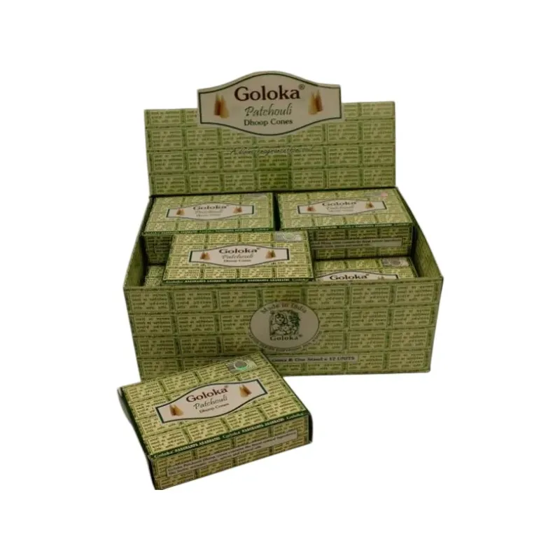 INCIENSO (GOLOKA) CONOS PATCHOULI Caja 12 uds (SÓLO SE VENDE POR CAJA)