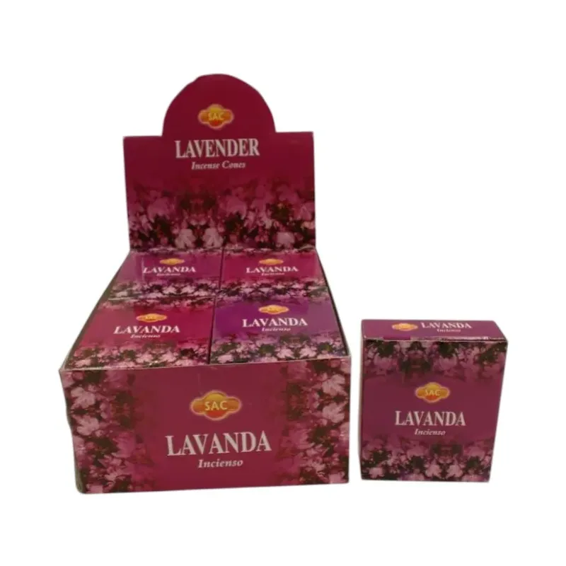 INCIENSO (SAC) CONOS LAVANDA CAJA 6U Caja 12 unidades. SOLO SE VENDE POR CAJA