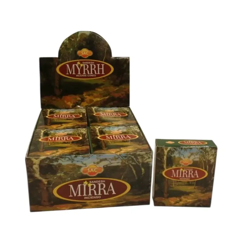 INCIENSO (SAC) CONOS MIRRA CAJA 6U Caja 12 unidades. SOLO SE VENDE POR CAJA