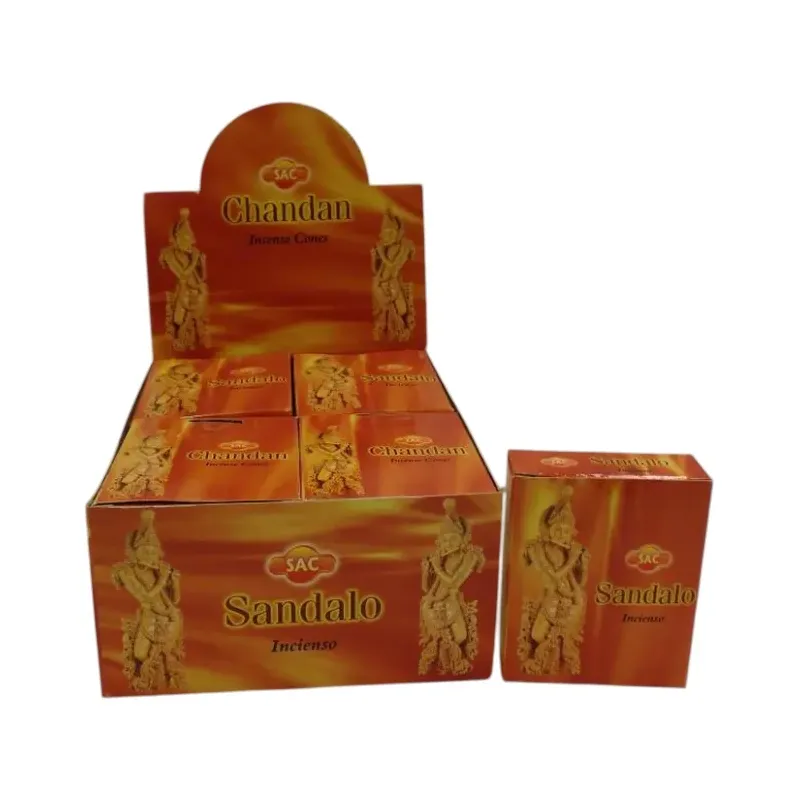 INCIENSO (SAC) CONOS SÁNDALO CAJA 6U Caja 12 unidades. SOLO SE VENDE POR CAJA