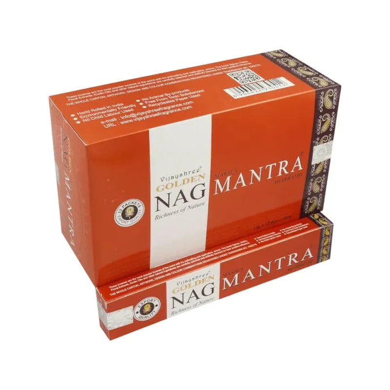 INCIENSO (GOLDEN NAG) MANTRA Caja 12 uds (SÓLO SE VENDE POR CAJA)