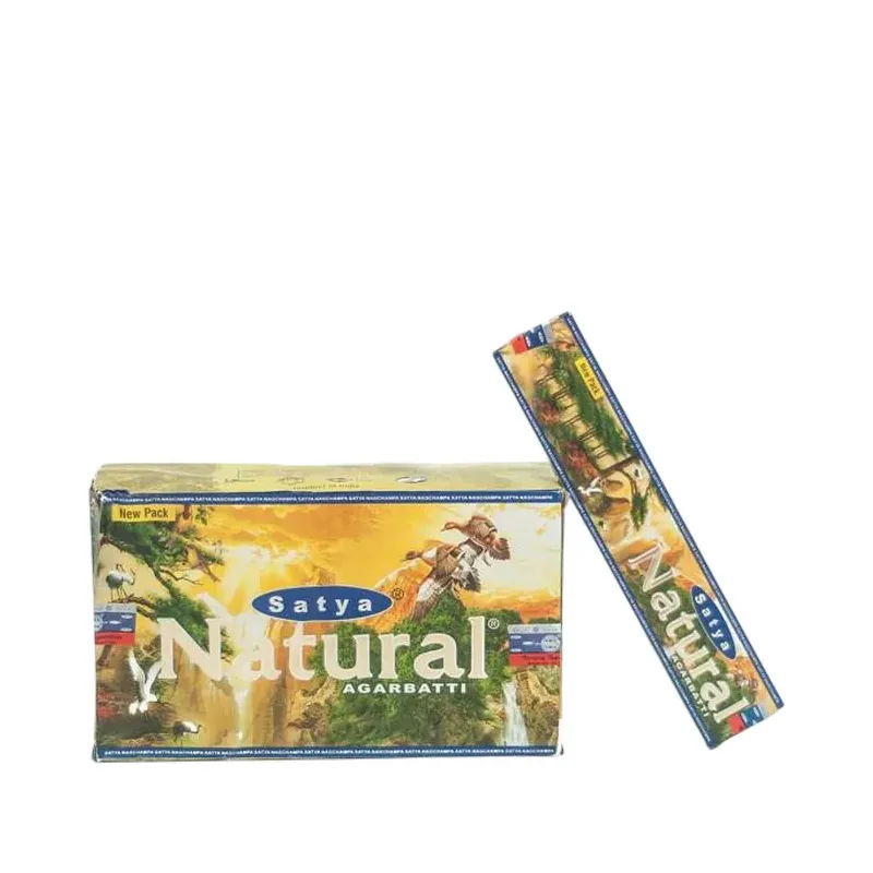 INCIENSO (SATYA) NATURAL AGARBATI 15G CAJA 12U Caja 12 unidades. SOLO SE VENDE POR CAJA