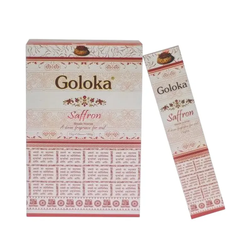 INCIENSO (GOLOKA) AZAFRÁN Caja 12 uds (SÓLO SE VENDE POR CAJA)