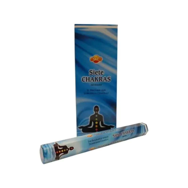 INCIENSO (SAC) SIETE CHAKRAS Caja 6 uds (SÓLO SE VENDE POR CAJA)