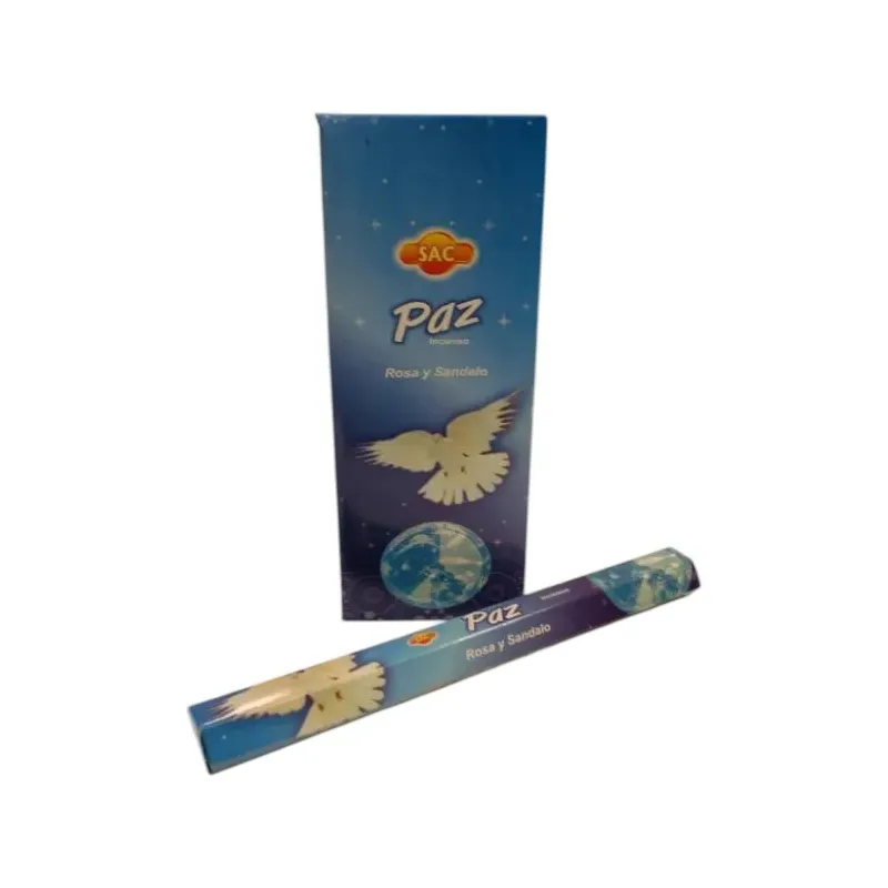 INCIENSO (SAC) PAZ CAJA 6U Caja 6 unidades. SOLO SE VENDE POR CAJA